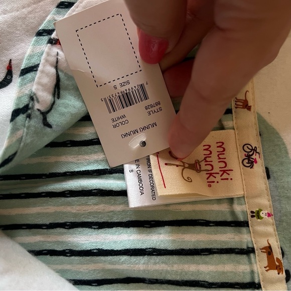 NWT Munki Munki flanel Penguins in Love super soft Flannel Pajama Set size S - Picture 3 of 16